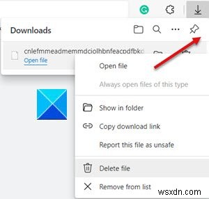 Microsoft Edge에서  다운로드가 시작될 때 다운로드 메뉴 표시  기능 켜는 방법