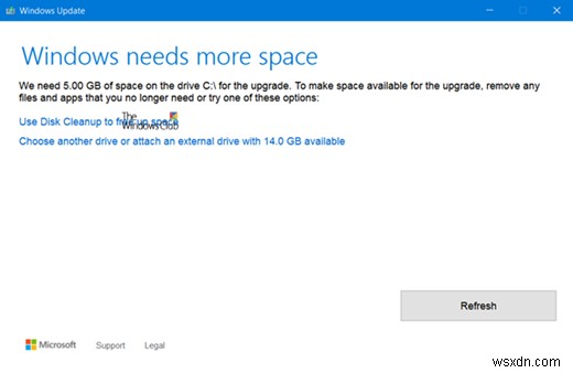 저장 공간 부족? 외부 저장소로 Windows 11/10 업데이트하는 방법