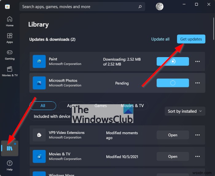 Windows 11/10에서 Microsoft Store 앱 업데이트를 수동으로 확인하는 방법