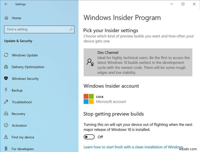 내 PC가 Windows Insider 빌드(플라이팅)를 사용 중인지 확인하는 방법