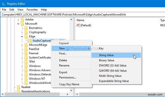 Microsoft Edge에서 오디오·비디오·화면 캡처 켜고 끄는 방법 (GPEDIT·REGEDIT)