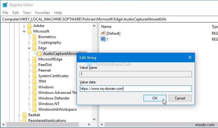 Microsoft Edge에서 오디오·비디오·화면 캡처 켜고 끄는 방법 (GPEDIT·REGEDIT)