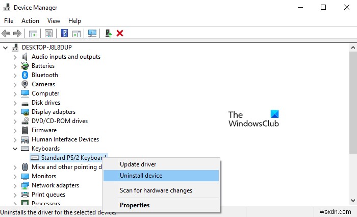 Windows 10에서 노트북 내장 키보드 비활성화하는 방법