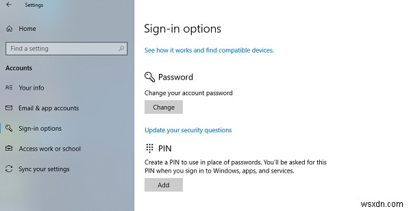 Windows 11/10 로컬 계정 암호, 보안 질문으로 간편하게 재설정하는 방법