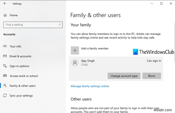 Windows 10에서 화면 시간 가족 설정으로 인해 기기가 잠겼습니다 오류 해결 방법