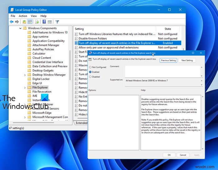 Windows 11/10 시작 메뉴에서 Bing 검색 결과 비활성화하는 방법