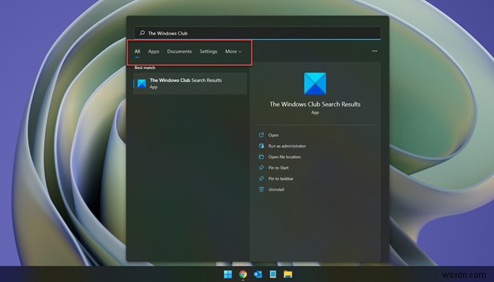 Windows 11/10 시작 메뉴에서 Bing 검색 결과 비활성화하는 방법
