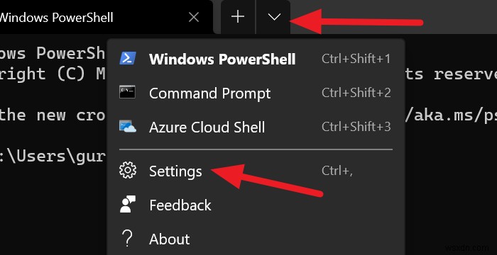 Windows 터미널에서 기본 색 구성표 변경하는 방법