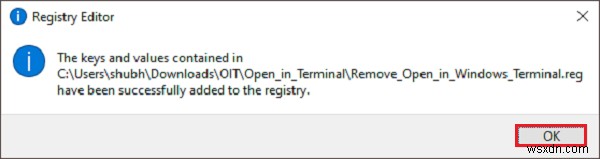 Windows 11/10 컨텍스트 메뉴에  Windows 터미널에서 열기  추가·제거하는 방법