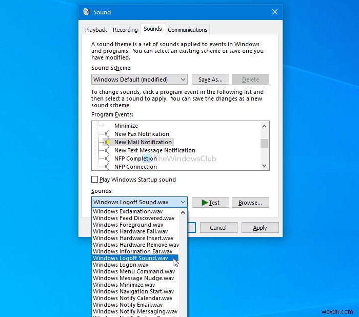 Windows 10에서 새 이메일 알림 소리를 변경하는 방법