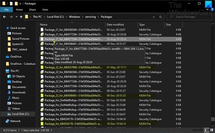 Windows 10에서  영구 로 표시되어 제거 버튼이 없는 Windows 업데이트 강제 제거 방법