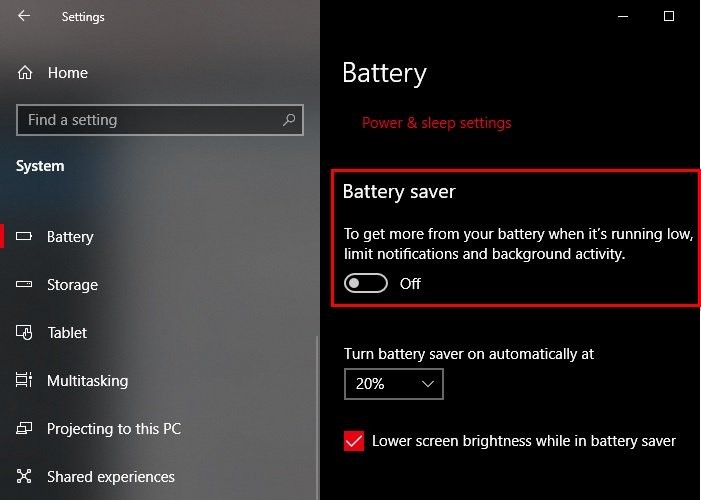 Windows 노트북에서 배터리 절약 모드가 작동하지 않을 때 해결 방법