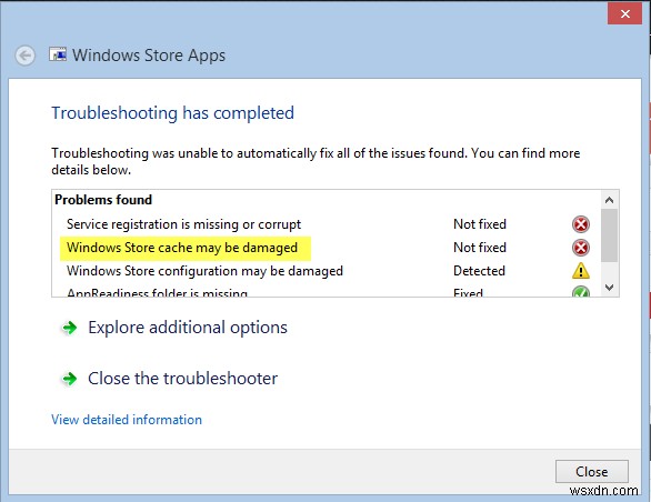 Windows 11/10에서  Windows 스토어 캐시가 손상되었을 수 있습니다  오류 해결 방법