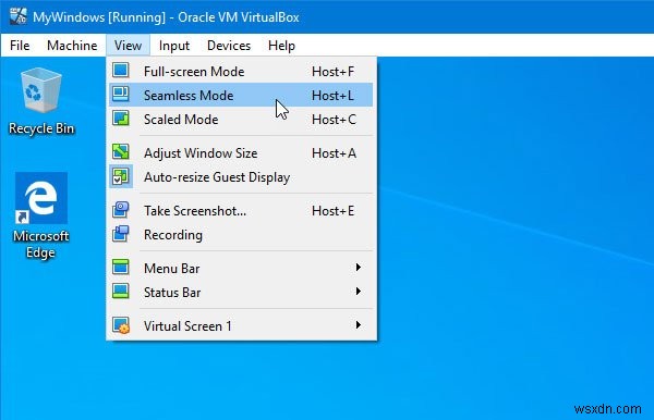 VirtualBox 심리스 모드가 비활성화되거나 작동하지 않을 때 해결 방법