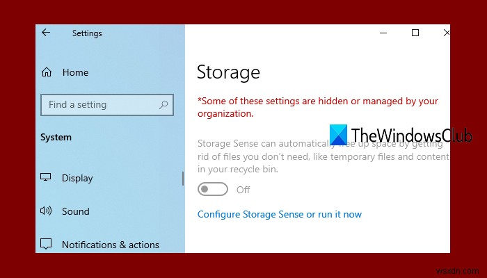 Windows 11/10에서 저장소 감지(Storage Sense) 비활성화하는 방법