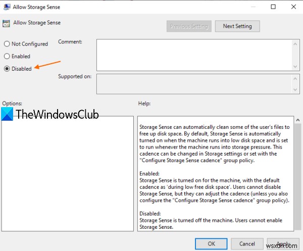 Windows 11/10에서 저장소 감지(Storage Sense) 비활성화하는 방법
