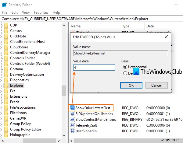 Windows 11/10 파일 탐색기에서 드라이브 문자를 이름 앞에 먼저 표시하는 방법