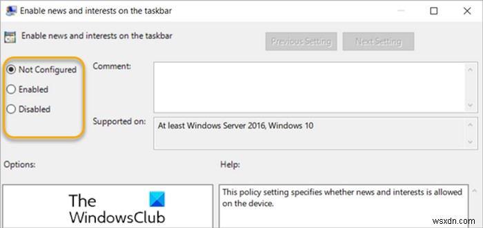 그룹 정책·레지스트리 편집기로 Windows 10 작업 표시줄의 뉴스 및 관심사 켜기/끄기