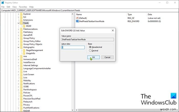 그룹 정책·레지스트리 편집기로 Windows 10 작업 표시줄의 뉴스 및 관심사 켜기/끄기