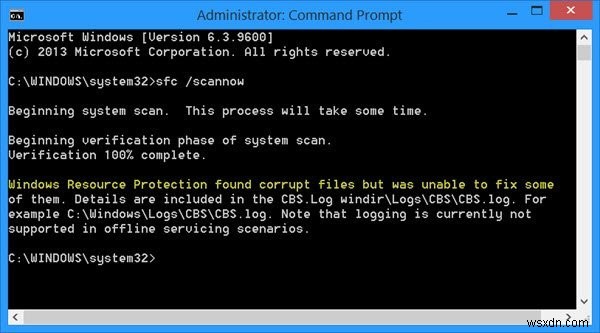 Windows 리소스 보호가 손상된 파일을 찾았지만 일부를 수정할 수 없을 때 해결 방법