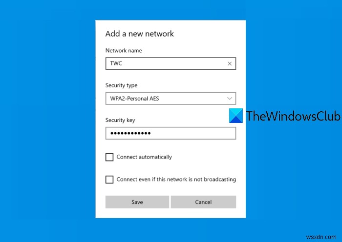 Windows 10에서 새 Wi-Fi 네트워크 프로필 추가하는 방법