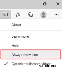 Microsoft Edge 도구 모음에 전송(Cast) 아이콘을 추가하는 방법