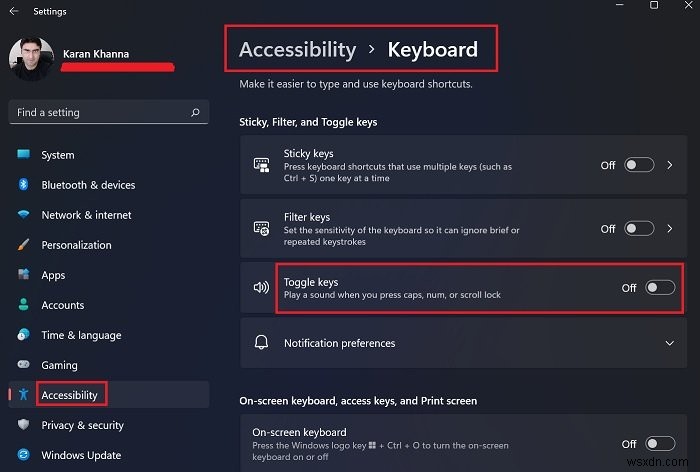 Windows 11/10에서 Caps Lock·Num Lock·Scroll Lock 경고음 활성화하는 방법