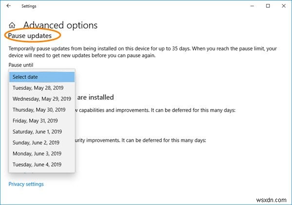 Windows 11/10에서 Windows 업데이트 최대 365일까지 지연·연기·일시 중지하는 방법
