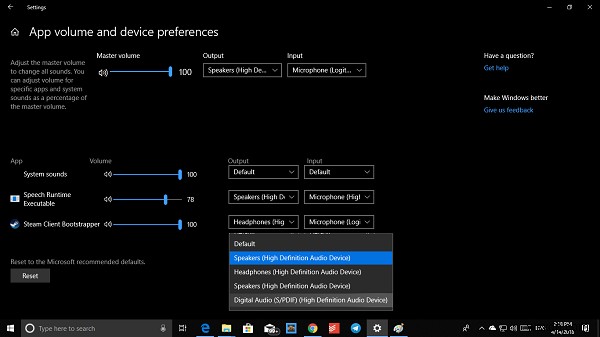 Windows 11/10에서 앱별로 기본 스피커와 마이크를 설정하는 방법