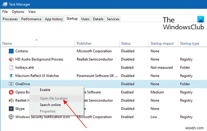 Windows 11/10 작업 관리자에서 삭제된 시작 프로그램·잘못된 항목 제거하는 방법