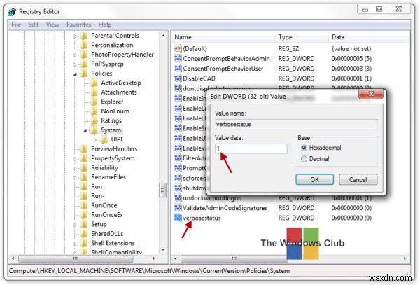 Windows 11/10에서 상세 상태 메시지(Verbose Status Messages) 활성화하는 방법
