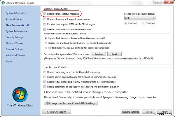 Windows 11/10에서 상세 상태 메시지(Verbose Status Messages) 활성화하는 방법