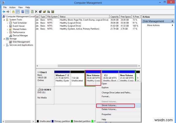 Windows 11/10 디스크 관리 도구로 파티션 생성·축소·확장하는 방법
