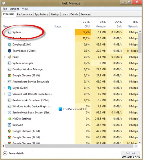 Windows 11/10에서 시스템 프로세스(ntoskrnl.exe) 디스크·CPU 사용량이 높을 때 해결 방법