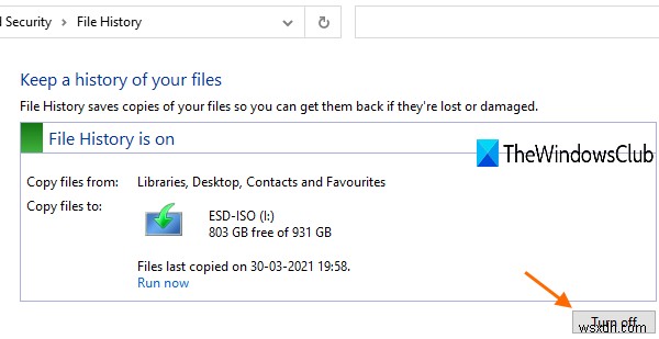 Windows 11/10에서 파일 기록(File History) 오류 80070005 해결하는 5가지 방법