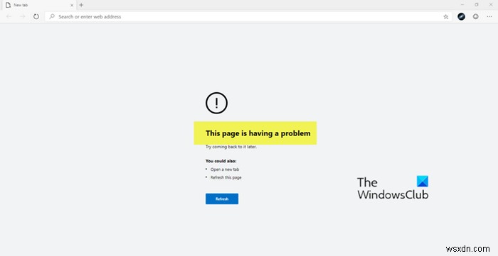 Microsoft Edge  이 페이지에 문제가 있습니다  오류 해결 방법