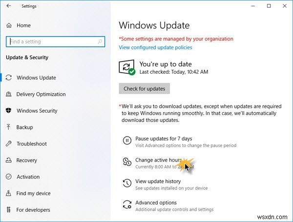 Windows 11/10에서 활성 시간(Active Hours) 설정하고 사용하는 방법