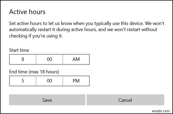 Windows 11/10에서 활성 시간(Active Hours) 설정하고 사용하는 방법