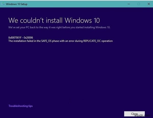 Windows 11/10 업데이트 오류 0x8007001f – 0x20006 해결 방법 총정리