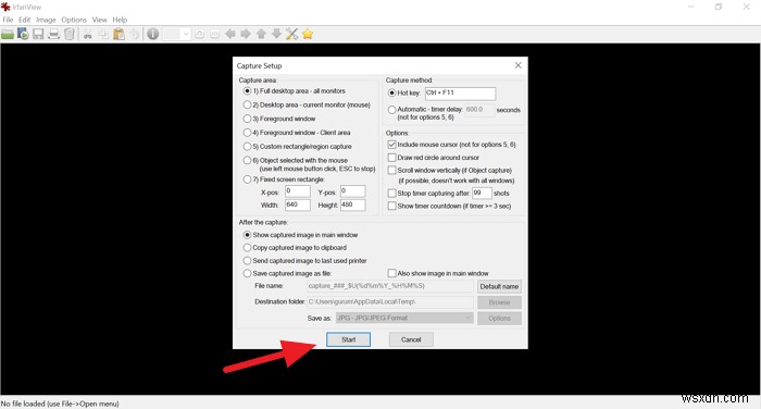 Windows 11/10에서 마우스 커서를 포함한 스크린샷 캡처하는 방법