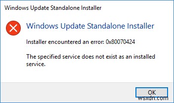 Windows 업데이트 및 Microsoft Store 오류 코드 0x80070424 해결 방법