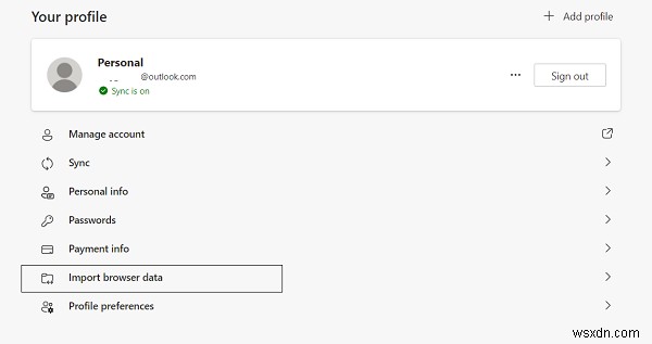 Microsoft Edge 브라우저에서 즐겨찾기를 관리하는 방법