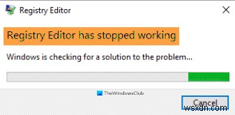 Windows 11/10에서 레지스트리 편집기가 열리지 않거나 충돌할 때 해결하는 3가지 방법