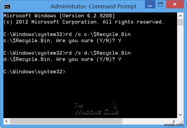 Windows 10/11에서 모든 사용자의 휴지통을 한 번에 비우는 방법