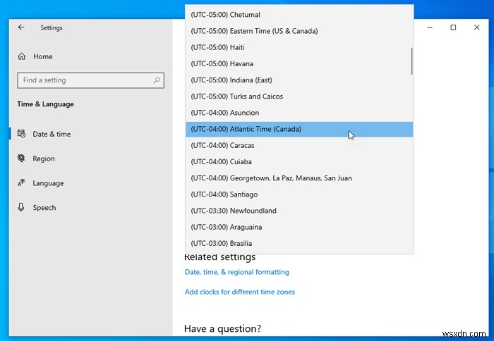 Windows 11/10에서  일광 절약 시간 자동 조정  옵션이 회색으로 비활성화될 때 해결 방법