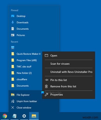 Windows 11/10에서 점프 목록(Jump List) 항목 수 늘리는 방법