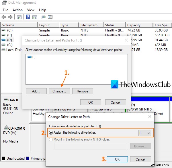 Windows 11/10에서 드라이브 문자를 변경하는 5가지 방법