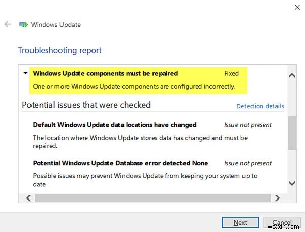 Windows 11/10에서  Windows 업데이트 구성 요소를 복구해야 합니다  오류 해결 방법