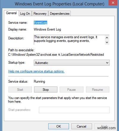 Windows 이벤트 로그 서비스가 시작되지 않거나 사용할 수 없을 때 해결 방법