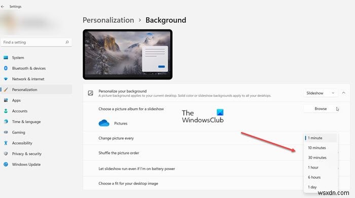 Windows 11/10에서 바탕화면 슬라이드쇼 설정하는 방법